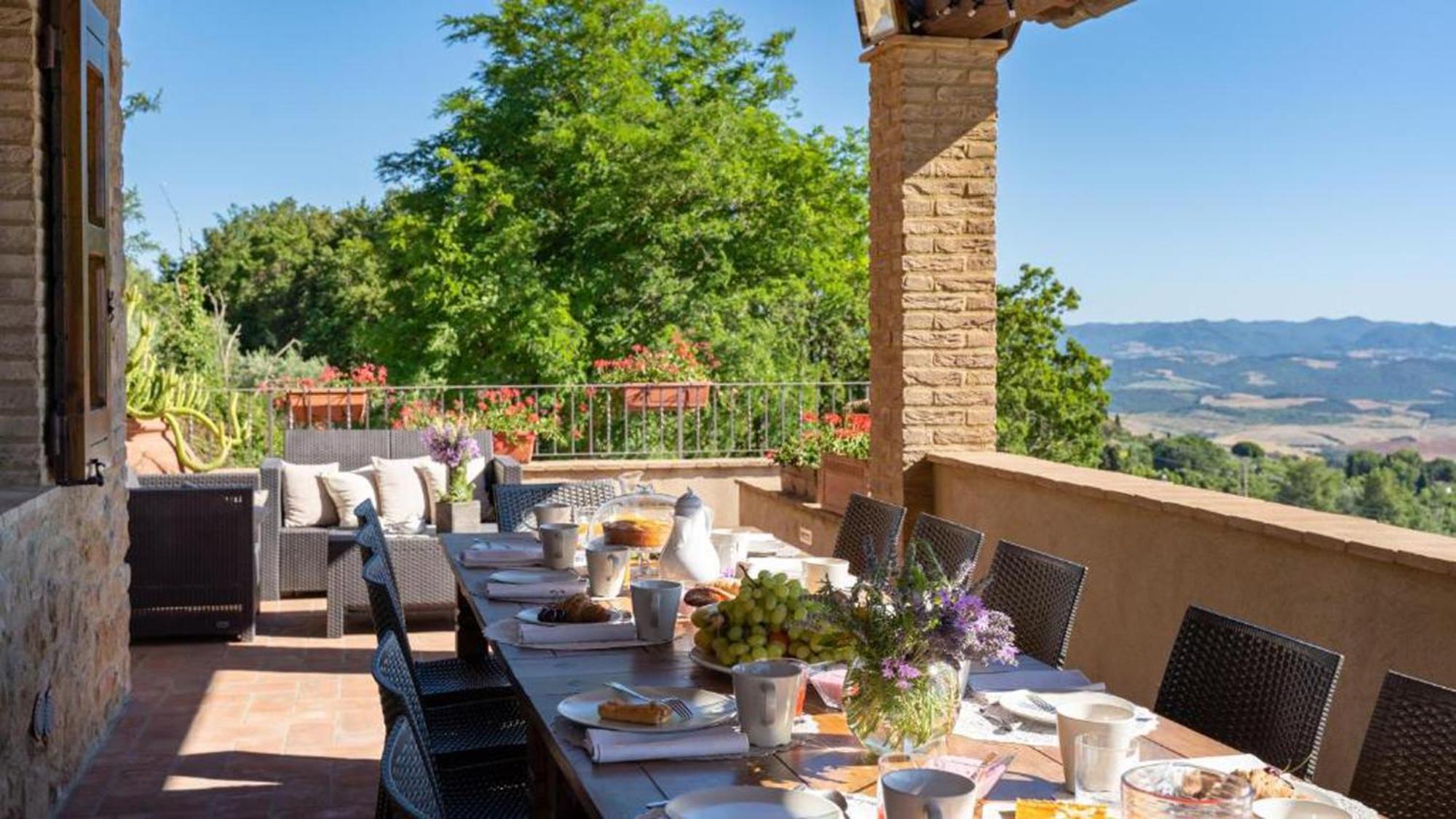 Апартаменты Casale Con Vista Colline Вольтерра Экстерьер фото